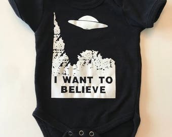 X-Files I Want To Believe Onesie