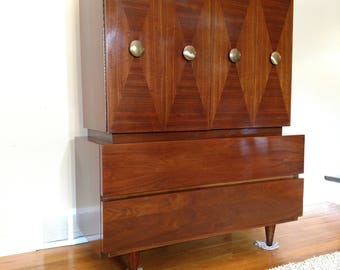 Mid Century American of Martinsville Highboy Dresser