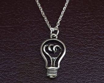 Light Bulb Necklace, Light Bulb Charm, Light Bulb Pendant, Light Bulb Jewelry, Lightbulb Necklace, Lightbulb Charm, Lightbulb Jewelry