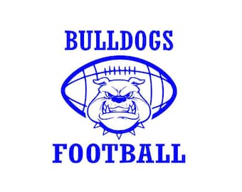 Bulldogs Football high school college SVG File Cutting, DXF, EPS design, cutting files for Silhouette Studio and Cricut Design space