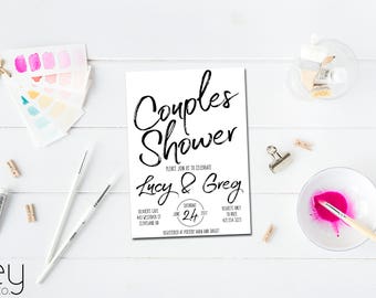 Couples Shower Invitation - Couples Shower Invitation Printable - Coed Shower Invitation - Couples Bridal Shower Couples Wedding Shower