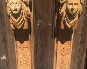 Hand Carved Wood Pillars/Columns/Corbels