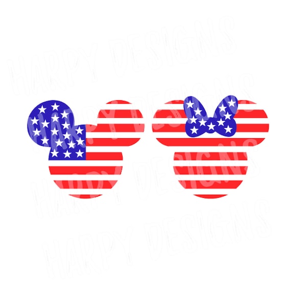 Download Fourth Of July Minnie SVG Mickey Mouse Flag SVG Mickey Mouse
