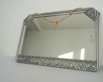 Miroir art déco, glace art déco, miroir salle de bains,