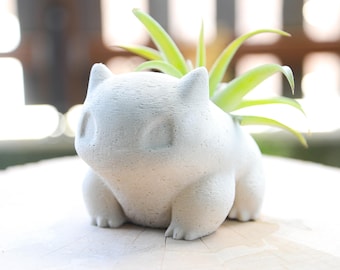 Handmade Bulbasaur Planter, Air Plant Holder, Bulbasaur Plant Holder, Air Plant Terrarium Kit, Gifts under 15, Pokemon Gifts!