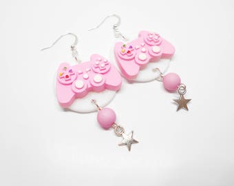 Geek console controller earrings