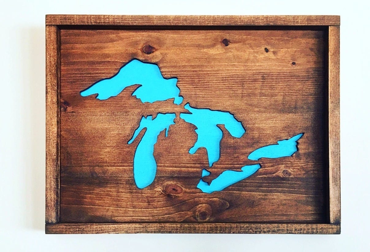 Lower Prices Michigan Great Lakes Wall Decor