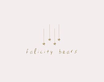 Premade Logo, insignia de oro, diseño de logotipo, diseño de marca, logotipo de empresa, fotografía insignia, insignia de los niños, estrella logo, logotipo