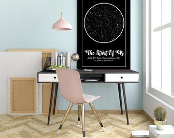 Custom Star Map, Custom Night Sky, Custom Gift, Custom Printed Poster, Sky Map Custom, Custom Constellation Map, Star Map Custom, Custom Sky