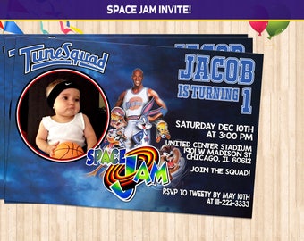 Space Jam Party Invitations 5