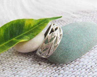 Girlfriend gift|for|her Vintage Silver rings Vintage rings Sterling Silver ring Statement ring Vintage jewelry ring Vintage Engagement ring