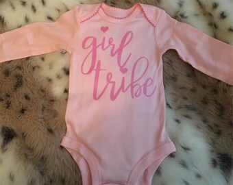 Free shipping!! Girl Tribe long sleeve bodysuit, baby shower gift, birthday gift