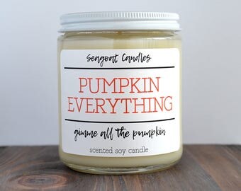 Pumpkin Everything Candle, 4oz Pumpkin Candle, Pumpkin Spice Candle, Pumpkin Soy Candle, Fall Candles, Pumpkin Scented Candle, Pumpkin Bread