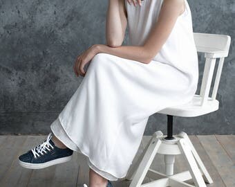 White Silk Dress