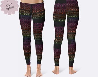 Periodic Table Leggings, Chemistry Leggings, Science Leggings, Science Teacher Gift, Chemical Elements, Laboratory Leggings, Geeky leggings