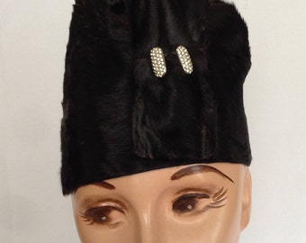 1920's Beaver Skin Black Cloche Flapper Hat