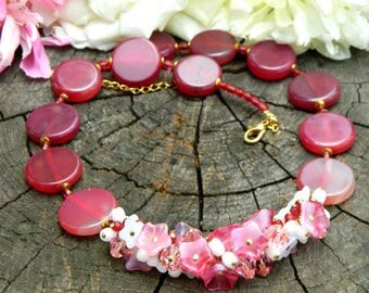 agate slice pendant necklace gift|for|her birthday\gift\for\girlfriend swarovski christal\necklace bohemian|jewelry stone|necklace natural