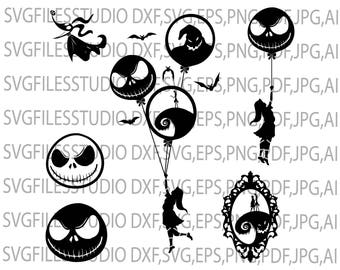 Jack skellington svg | Etsy