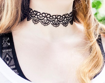 Black|Lace|Choker Necklace Fashion Gifts|for|Girlfriend Gift|for|Women Jewelry Gift under Lace Necklaces Romantic Gift|for|Her Tattoo Choker