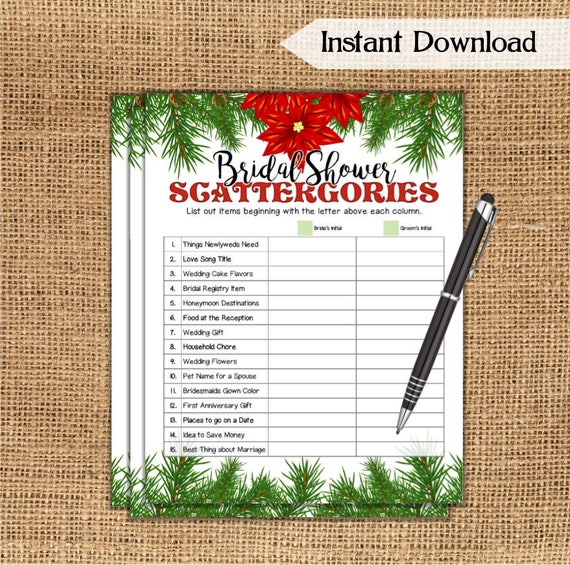 scattergories lists christmas