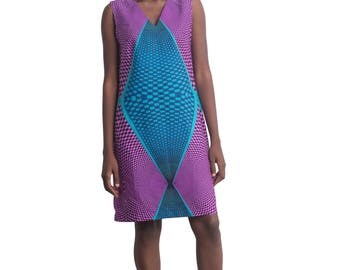 Imara Ankara African Print Dress African Clothing Nigerian Clothing African Prints for Women - Off Shoulder Floral Dress