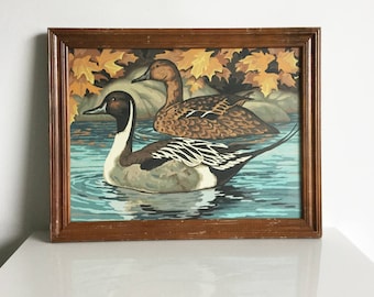 Twin Peaks paint-by-number framed Duck painting
