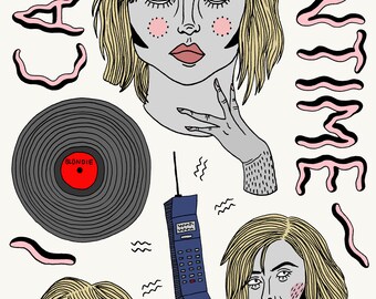 Debbie Harry/Blondie A4/A5 illustration print