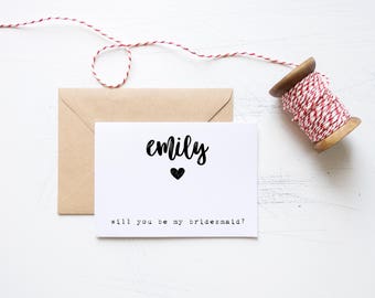 Will You Be My Bridesmaid? Printable Card Set // Printable Wedding Cards, Wedding Printables, Printable Cards, Wedding Proposal Ideas