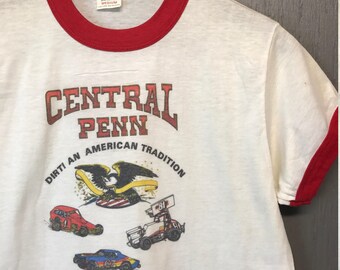 S * Thin vintage 80s Central Penn Speed Center racing t shirt