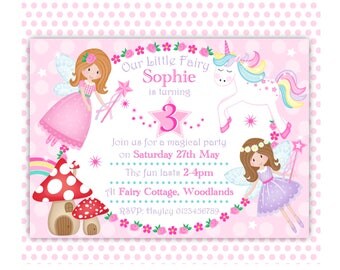 Fairy Invitation,Fairy Invite,Printable Fairy Invitation,Birthday Invitation,Customised Fairy Invitation,Fairy Birthday,Fairy Party