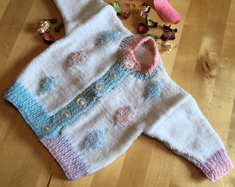Diamond Knit Multi Colour Cardigan