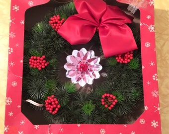 1950s Vintage Christmas Wreath, Vintage Ringalite Christmas Wreath, 1950s Christmas decoration