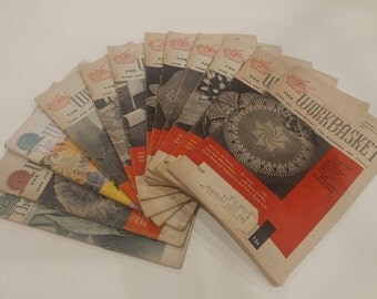 Set of 12 Vintage Workbasket Magazines 1959