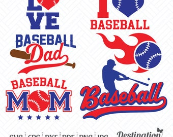 Baseball SVG Files, Baseball Cutting Files, Silhouette Files, Cricut Files, Vinyl Decal, Baseball Layered Vector, dxf eps png jpg pdf, D/004