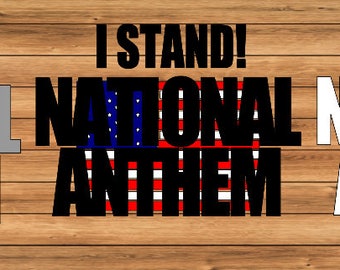 anthem national shipping decal sticker stand shirt