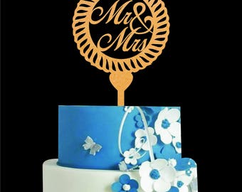Customized Wedding Cake Topper, Personalized Cake Topper for Wedding, Custom Personalized Wedding Cake Topper, Mr and Mrs Cake Topper
