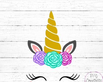 Download Unicorn SVG Unicorn Face SVG Cut Silhouette Cameo Unicorn