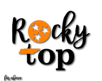 Tennessee TN Rocky Top Tristar State - SVG, EPS, dxf, png, jpg digital cut file for Silhouette or Cricut Tri-star Proud Strong
