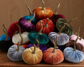 WHOLESALE listing, Velvet Pumpkins, MINIMUM 24 pieces