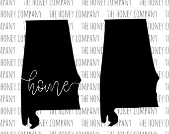 Alabama SVG PNG DXF State Home Outline Instant Download Silhouette Cricut Files Cutting Machine String Art Template