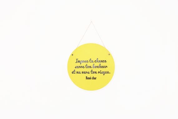 Quote Wood Sign - Wood Wall Sign - Laser cut and Etched on Wood - Home Decor - René Char