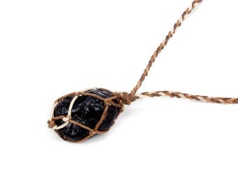 Apache Tear Necklace, Obsidian Necklace, Apache Tears Jewelry, Healing Crystal Jewelry, Black Obsidian