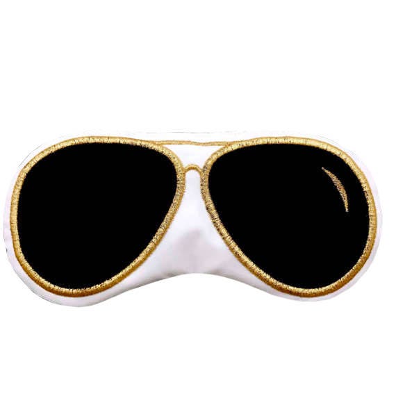 Aviator sunglasses sleeping mask with adjustable elastic