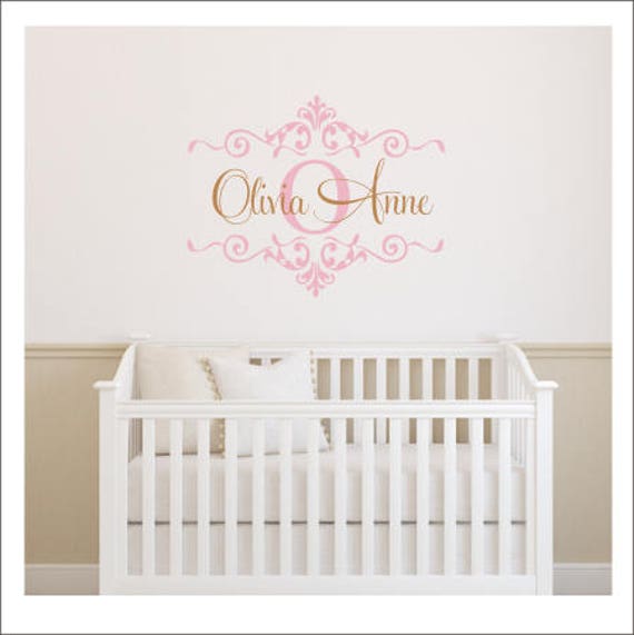 Vinyl Wall Decal Personalized Nursery Bedroom Wall Decal Girls