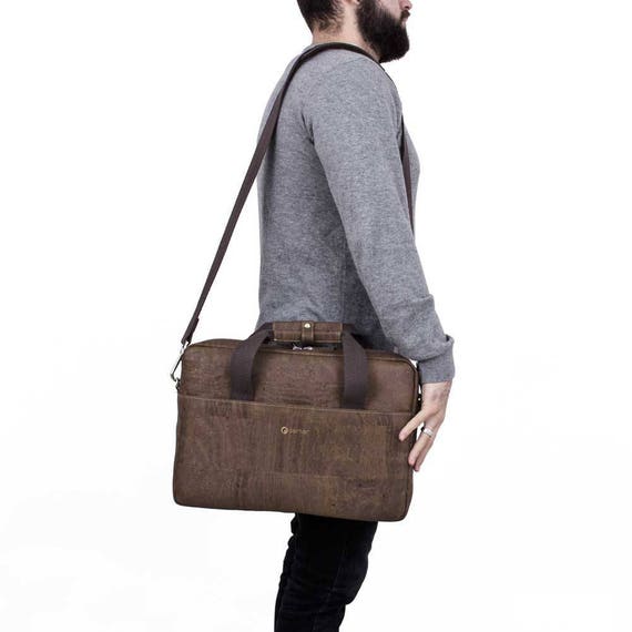 Vegan Briefcase for Man Vegan Bag Men Man Messenger Bag in
