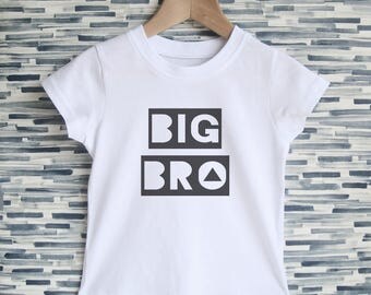 Big Brother T-shirt - Big Bro Tee, Boys Shirt, Pregnancy Announcement, Sibling Gift, Brother T Shirt, Modern Boys Clothing, Shower Gift