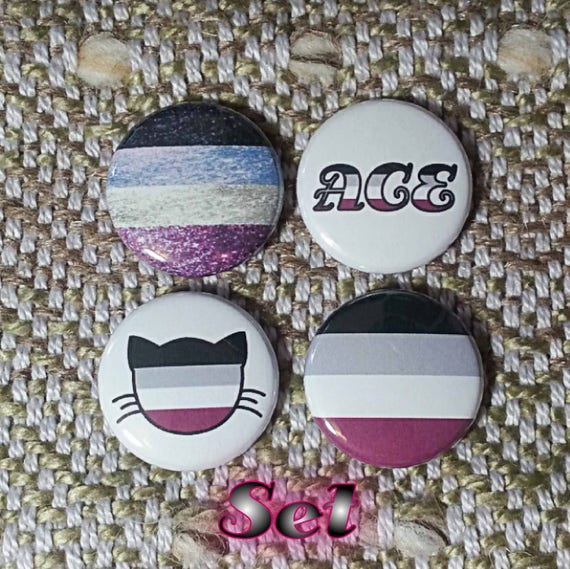 Items Similar To Asexual Flag Buttons Set Of 4 On Etsy