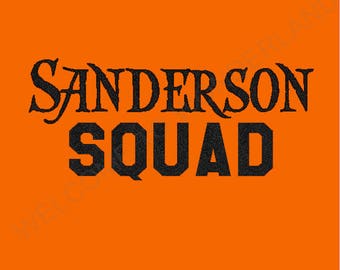 SANDERSON SQUAD Sparkly DIY Iron On Halloween Sparkle Glitter Decal in any Color - Baby, Girls Ladies Adult Bodysuit tee or tank size