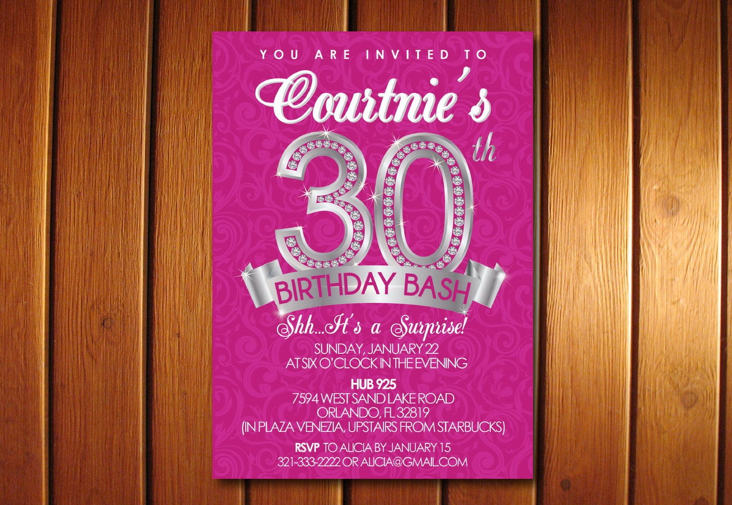 30Th Birthday Party Invitations For Her 4