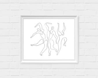 Picasso Print - Printable Wall Art - Minimalist Wall Art - Modern Poster - Instant Download Printable Art -Modern Scandinavian Three Dancers